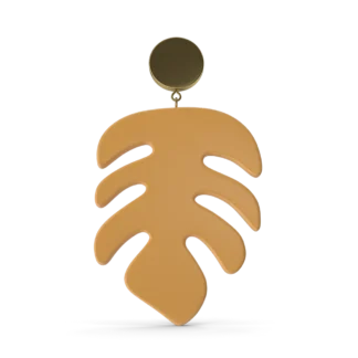 Tropical Earring, rose gold, single