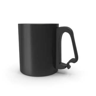 Black Aluminium Cup