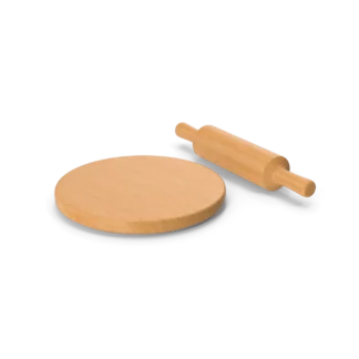 Wooden Rolling Pin, white, set of 2
